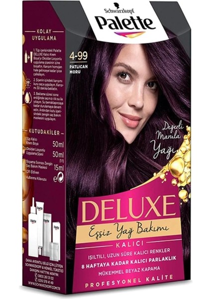 Maxx Deluxe Deluxe Saç Boyası 4 99 Patlıcan Moru