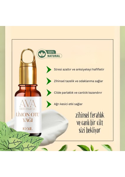 Ava %100 Doğal Limon Otu Yağı
