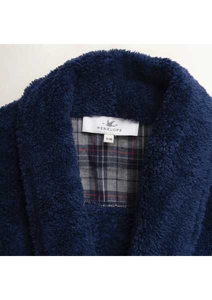 Peluş Sabahlık L-Xl Lacivert
