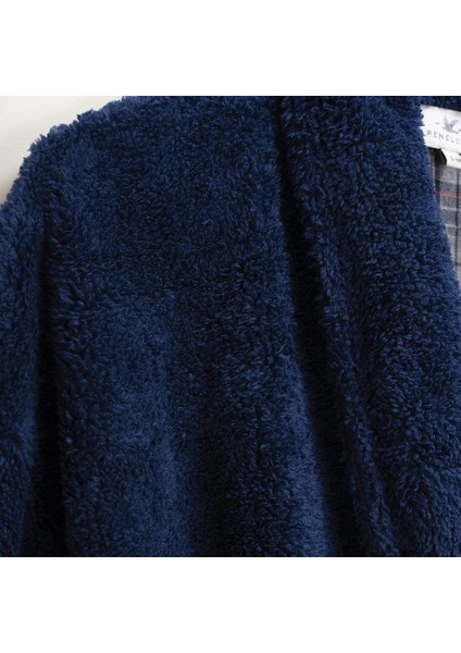 Peluş Sabahlık L-Xl Lacivert