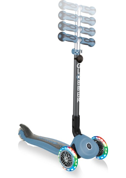 Go Up Foldable Plus Işıklı Scooter - Pastel Mavi