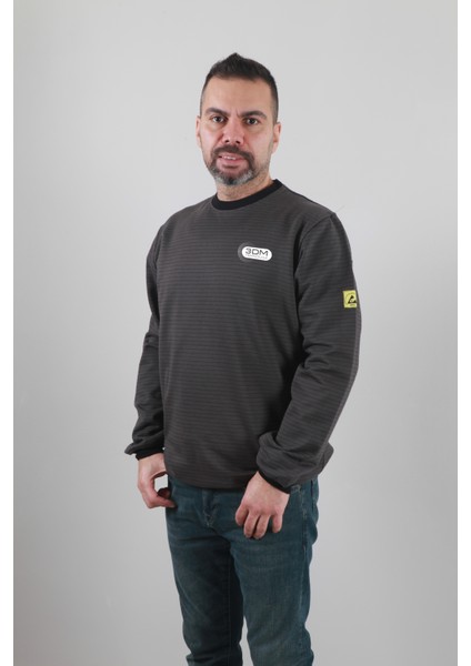 Esd Antistatik İş Güvenliği Sıfır Yaka Sweatshirt Cepsiz Unisex modelleri
