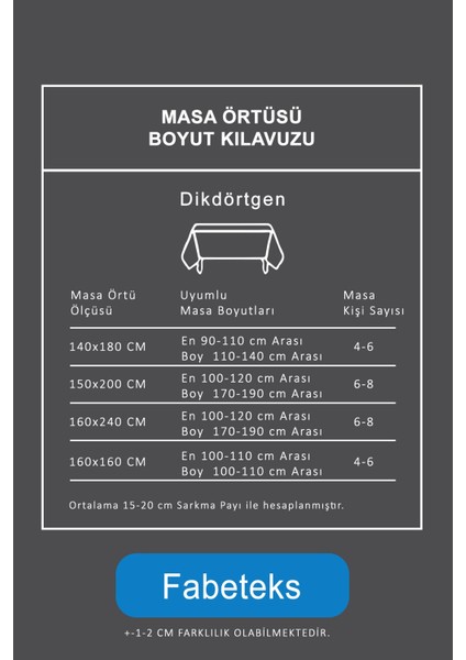 Yaprak Desenli ve Yıldızlı Dijital Baskılı Masa Örtüsü fiyatları