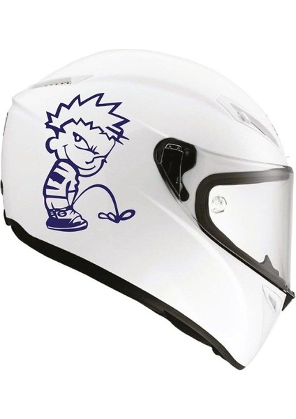 Tek Renk Pis Çocuk(Dirty Boy Helmet Stickers) Kask Sticker Etiket Modeli