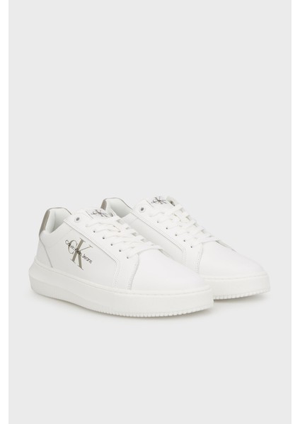 Logolu Deri Sneaker Ayakkabı YM0YM0068102S Erkek Ayakkabı YM0YM00681 02S