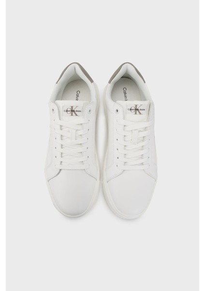 Logolu Deri Sneaker Ayakkabı YM0YM0068102S Erkek Ayakkabı YM0YM00681 02S