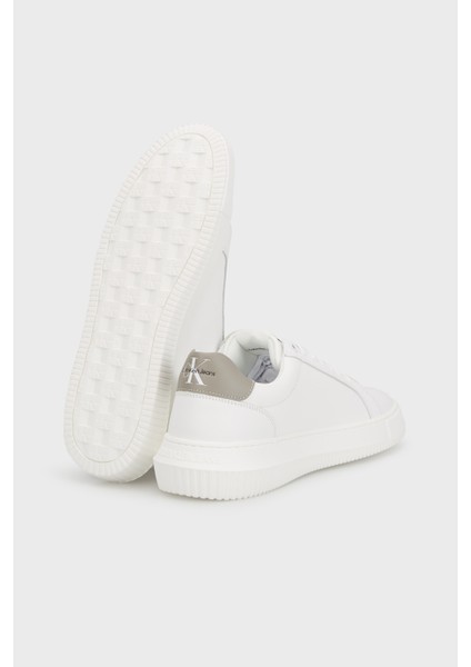 Logolu Deri Sneaker Ayakkabı YM0YM0068102S Erkek Ayakkabı YM0YM00681 02S