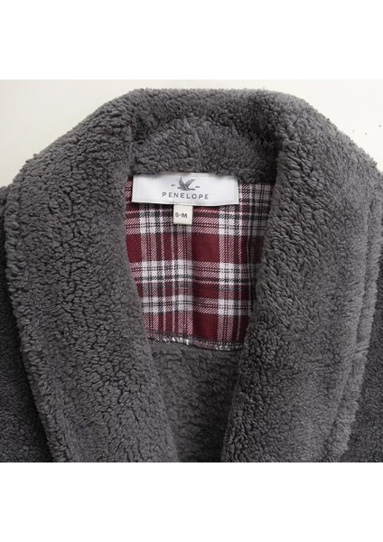 Peluş Sabahlık L-Xl Antrasit