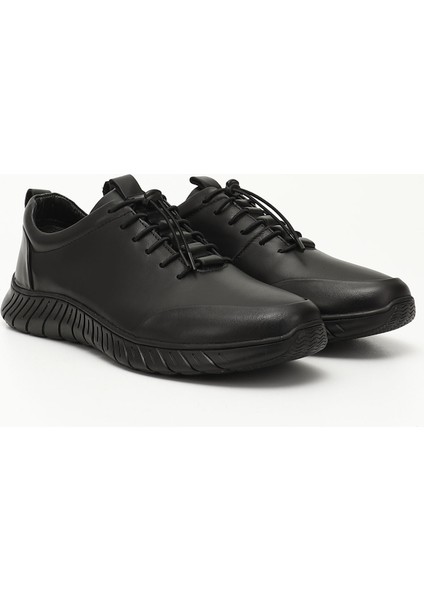 Gön Hakiki Deri Yuvarlak Burun Günlük Bağcıklı Erkek Sneaker 42605