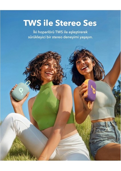 Soundcore Select 4 Go Kablosuz Bluetooth Hoparlör - 20 Saat Ultra Çalma Süresi - IP67 Su Geçirmez - Mor - A31X1 (Anker Türkiye
