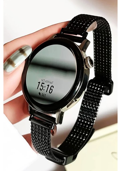 Huawei Watch GT6 41mm GT4 41mm GT5 41mm ile Uyumlu Kordon 18mm Magnet Tokalı Luxury Slim Metal Hasır