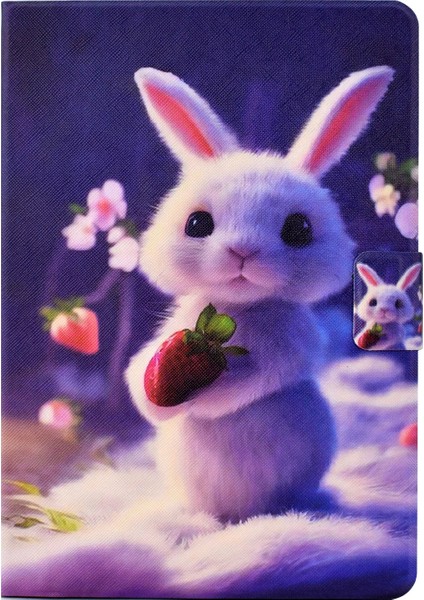 Huawei Mediapad T3 10 Strawberry Bunny Için Akıllı Deri Tablet Kılıfı (Yurt Dışından)