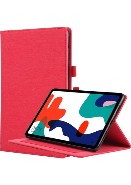 Huawei Matepad 10.4 Kırmızı Deri Kılıf (Yurt Dışından)