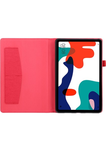 Huawei Matepad 10.4 Kırmızı Deri Kılıf (Yurt Dışından)