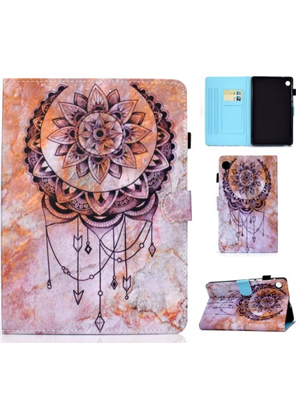 Huawei Matepad T8 Boyalı Düz ​​deri Kılıf Dreamcatcher Için (Yurt Dışından)