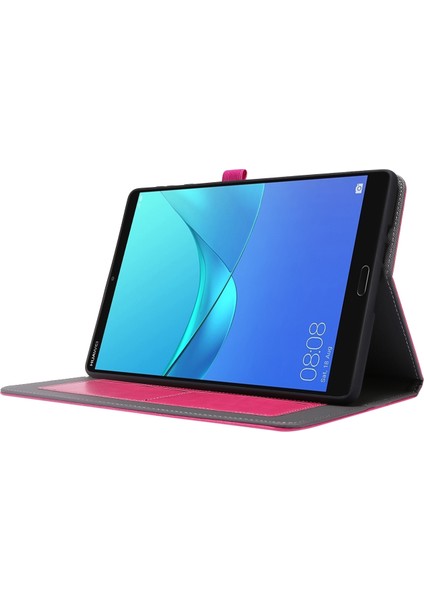 Huawei Matepad T 10S Için 2 Katlanır Pu Deri Kılıf Gülkırmızı (Yurt Dışından) fırsatları