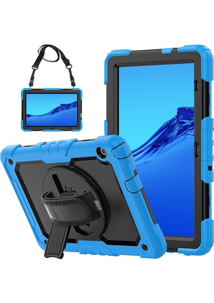 Huawei Mediapad T5 Açık Mavi Için Tutuculu Koruyucu Kılıf (Yurt Dışından)