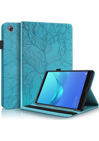 Huawei Mediapad M5 10.8 Inç Deri Kılıf Göl Mavisi Için (Yurt Dışından)