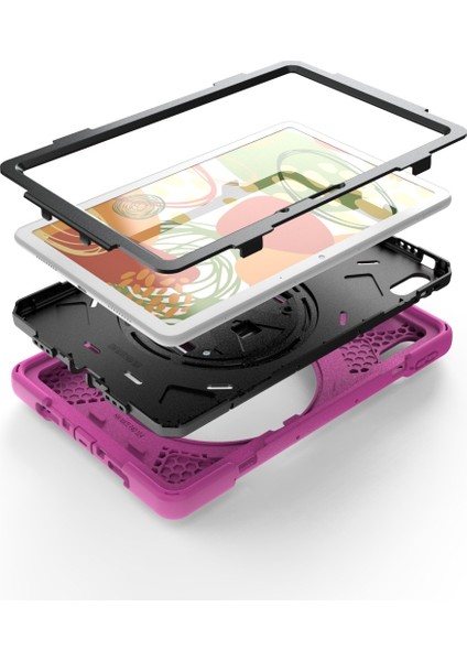 Huawei Matepad Için 10.4 Inç Silikon + Pc Koruyucu Kılıf Gül Kırmızı (Yurt Dışından) modelleri