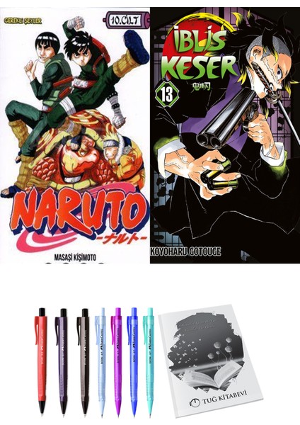 Naruto 10 ve İblis Keser 13 2'li Set - Kalem