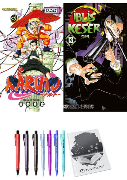 Naruto 12 ve İblis Keser 13 2'li Set - Kalem