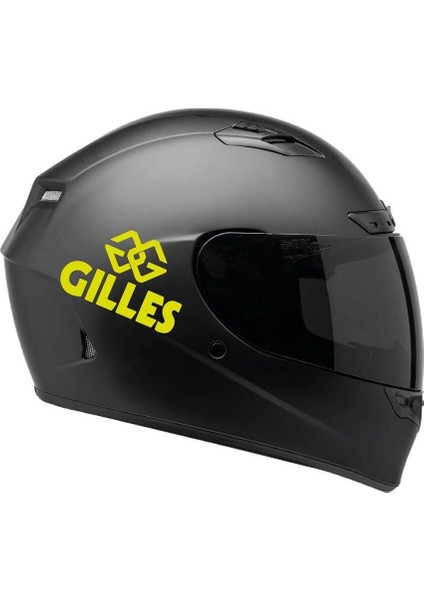 Tek Renk Gilles (Gilles Helmet Stickers) Kask Sticker Etiket Modeli