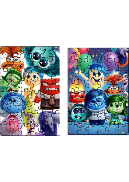 Ters Yüz Puzzle 99 Parça Ters Yüz 2'li Set Yapboz