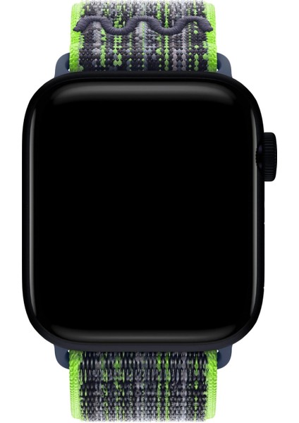 Apple Watch 10 46MM Hasır Kordon Strap Kayış 2025 Renkleriyle Yeşil-Mavi-Siyah-Pembe Krd-91 fırsatları