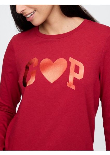 Kadın Kırmızı Gap Logo T-Shirt fırsatları