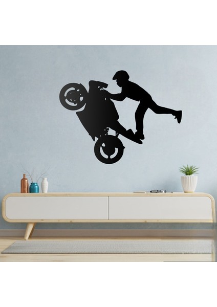 Motorsikletli Adam Duvar Stickeı fırsatları
