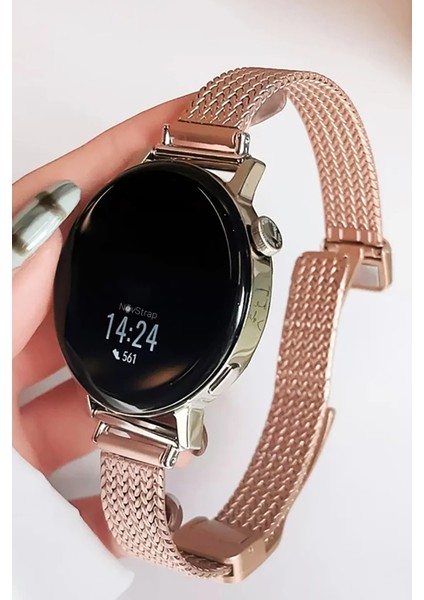 Samsung Galaxy Watch 7 Fe 6 5 4 40-42-43-44-45-46-47 mm ile Uyumlu Kordon 20MM Luxury Slim Metal Hasır