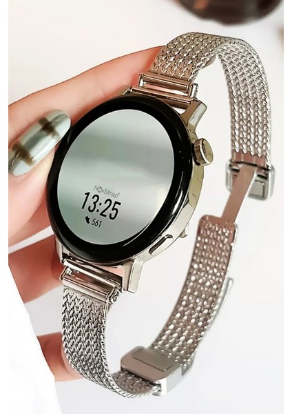 Samsung Galaxy Watch 7 Fe 6 5 4 40-42-43-44-45-46-47 mm ile Uyumlu Kordon 20MM Luxury Slim Metal Hasır