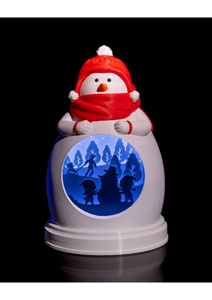Tekno Trust Yılbaşı Süsü Kardan Adam LED Lamba Yılbaşı Süsü LED Lamba Büyük Boy 20CM