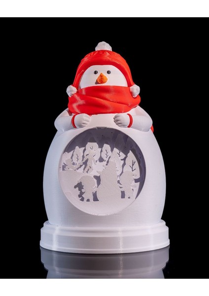 Tekno Trust Yılbaşı Süsü Kardan Adam LED Lamba Yılbaşı Süsü LED Lamba Büyük Boy 20CM