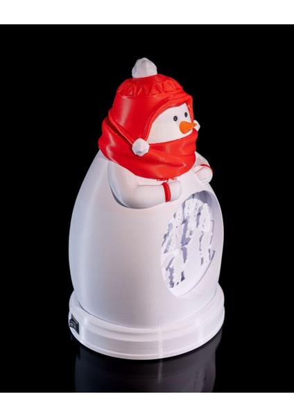 Tekno Trust Yılbaşı Süsü Kardan Adam LED Lamba Yılbaşı Süsü LED Lamba Büyük Boy 20CM