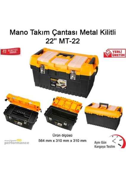 Mt-22 Metal Kilitli Takım Çantası 22’’