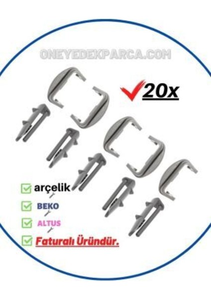 6230 Ht Bulaşık Makinesi Üst Sepet Ray Kapağı Tutucu Stoper Pimi (20 Adet)