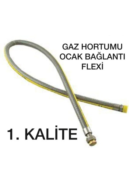 Doğalgaz Flex Hortum Gaz Hortumu Ocak Bağlantı Hortum Hızlı Kargo 75CM