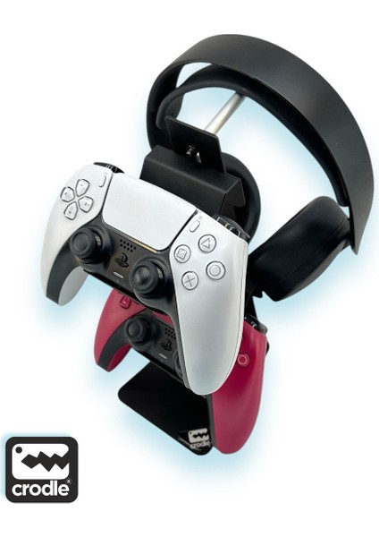 Çok Fonksiyonlu Metal Gaming Ps4 Ps5 Xbox Joystick Kontroller Tutucu ve Kulaklık Dikey Standı