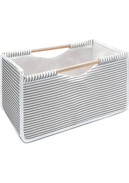 Tahta Saplı Kumaş Kutu Organizer 32X17X18CM fiyatları