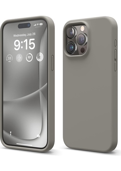 Apple iPhone 15 Pro Max ile Uyumlu Telefon Kılıfı Kadife Iç Yüzey Soft Tasarım Lansman Kılıf