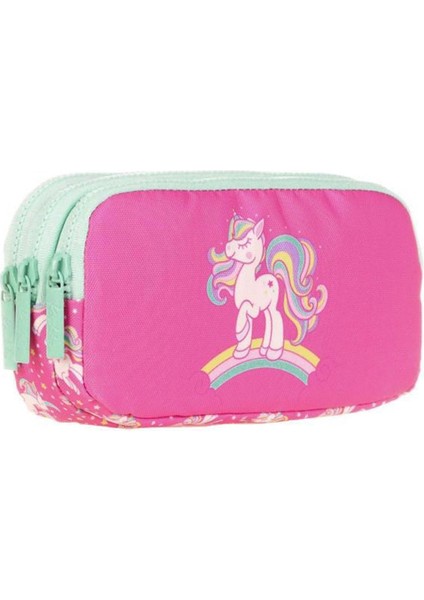 Simli Nakışlı Unicorn Desenli 3’lü Okul Çanta Seti