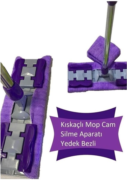 Mikrofiber Yedek Bezli Yer Duvar Silme Mopu