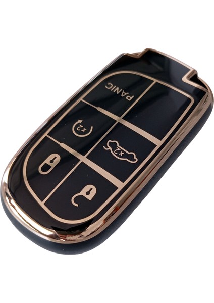 Fiat Egea Cross Uyumlu Smart Anahtar Kılıfı Kumanda Kılıfı Oto Anahtarlık Siyah Gold fırsatları