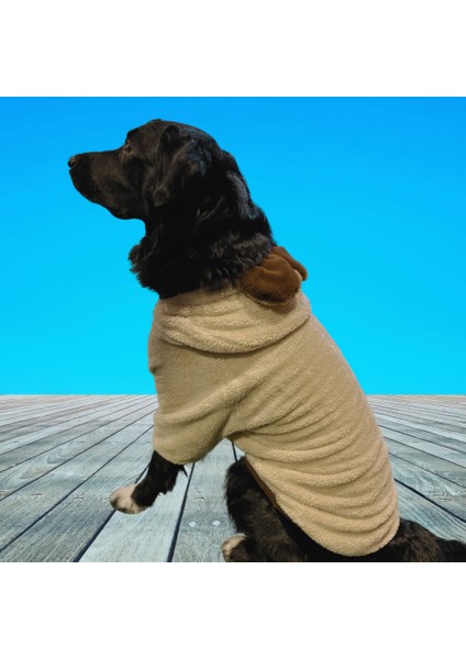 Beige Premium Peluş Büyük Irk Köpek Sweatshirtü (21 Kg-50 kg Arası Köpeklere Uygundur) indirimleri