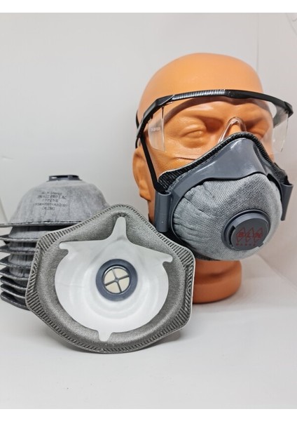 Bm 022 Pro x Ac Ffp2 Aktif Karbon Filtreli Konik Ventilli Toz Maske (20APARAT - 200MASKE)