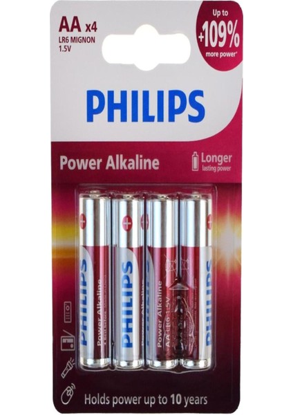 Power Alkalin 4'lü Blister Kalem Pil Aa