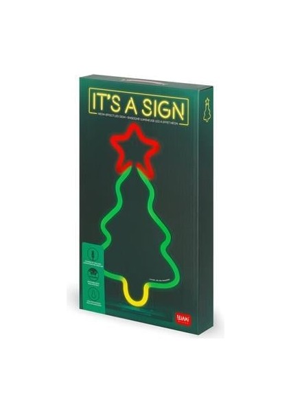 Neon Efektli LED Tabela Noel Ağacı