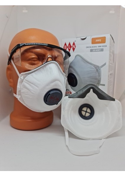 Bm 022A Ffp2 Konik Ventilli Toz Maske (400 Adet)