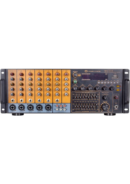 Magıcvoıce MV-1216 Küp Mixer Anfi USB Bt Uk RMS300W Max 2400W 6 Zon +99DSP+4-16-70-100V Trafolu (4767)